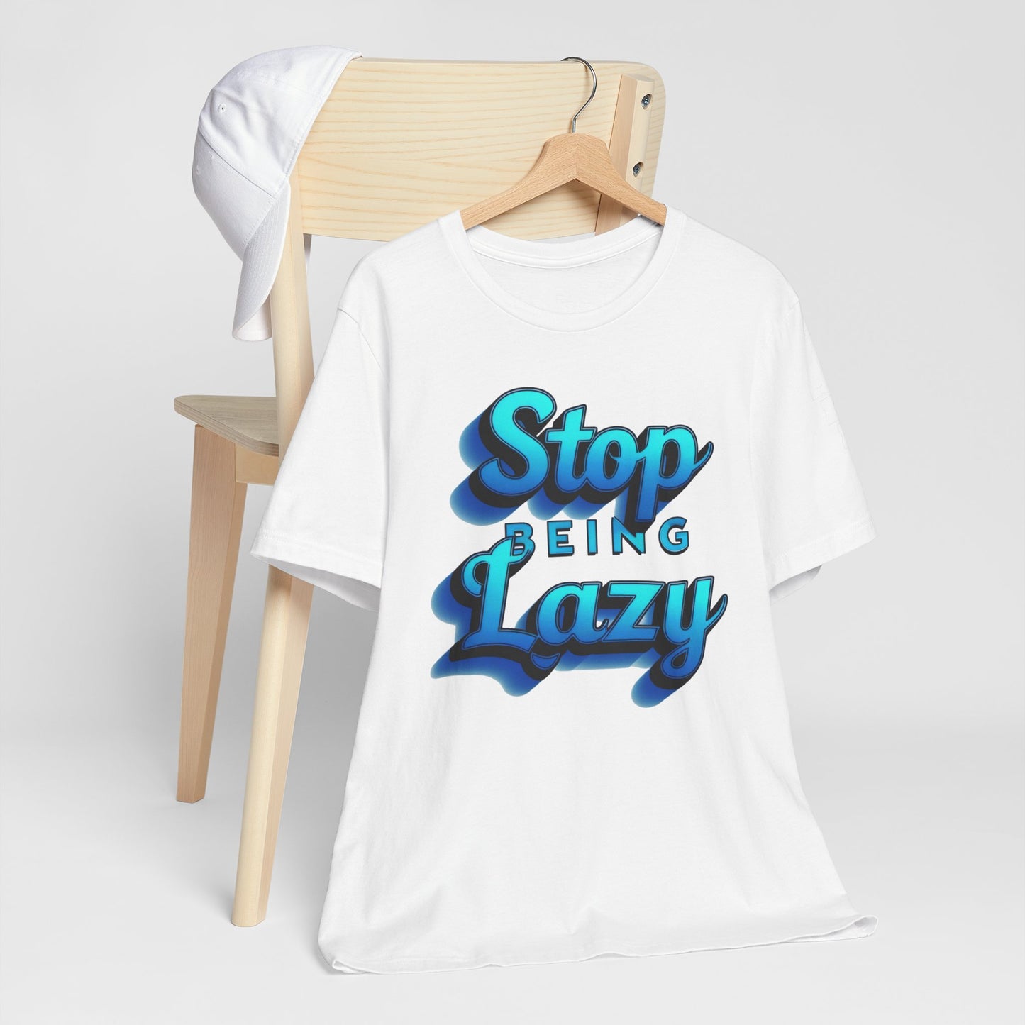 STOP BEING LAZY "BLUE SPLASH" T-SHIRT